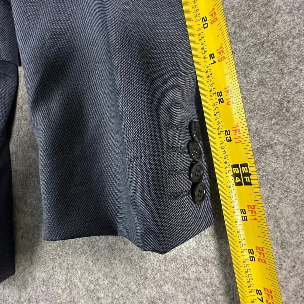 Ermenegildo Zegna Saks Fifth Avenue Blazer Mens 42 Grey Traveller Wool 2 Button